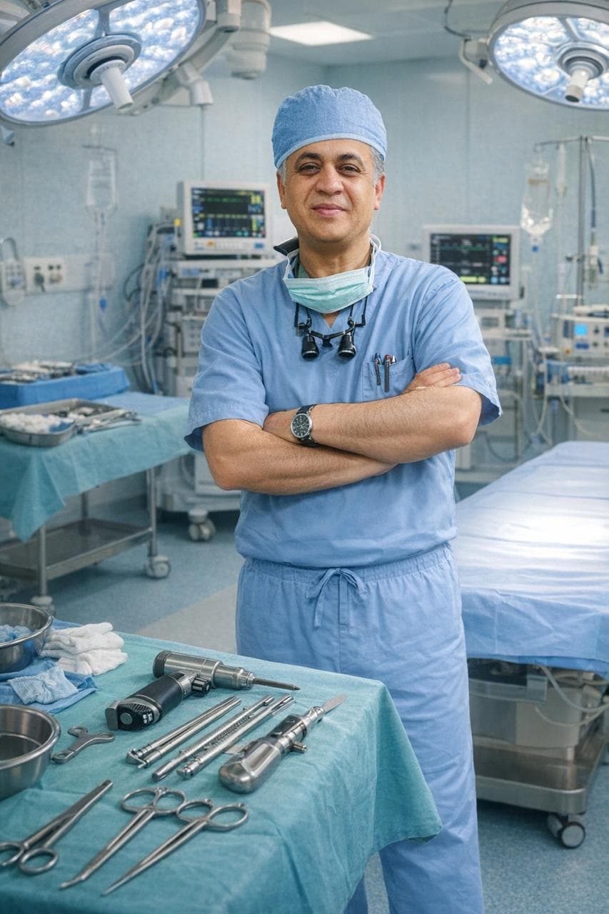 Dr. Saeed Ahmed in the operating theatre